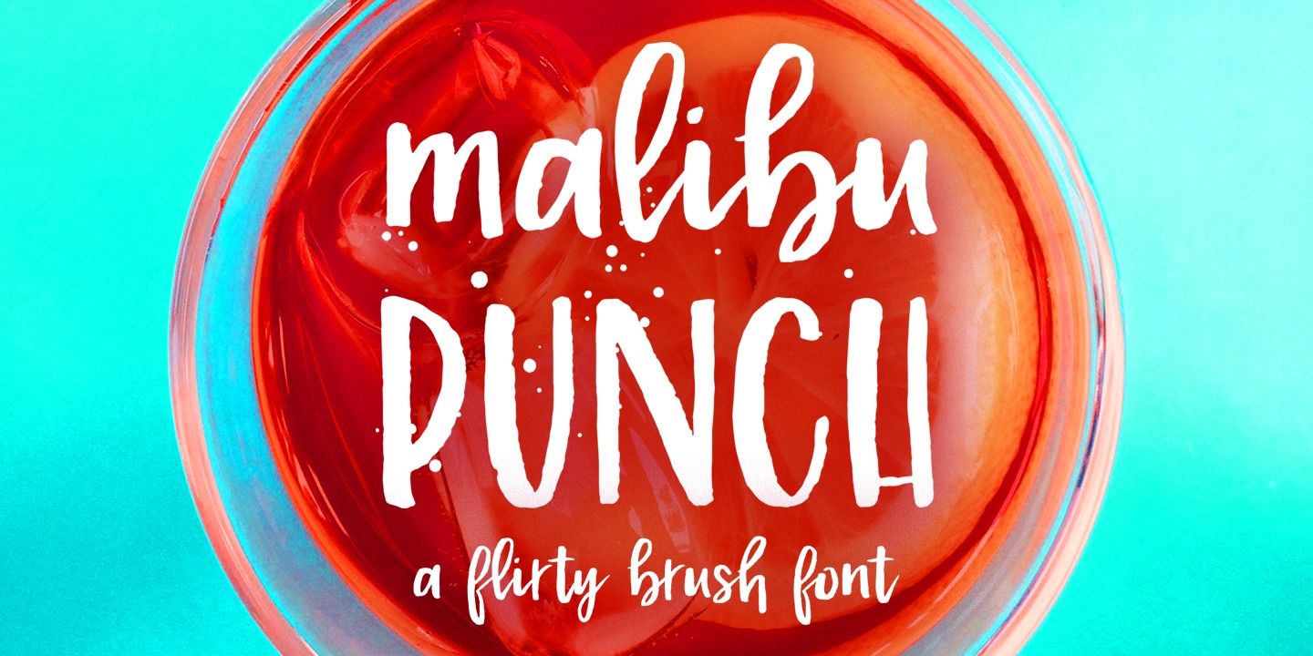 Beispiel einer Malibu Punch Rough-Schriftart